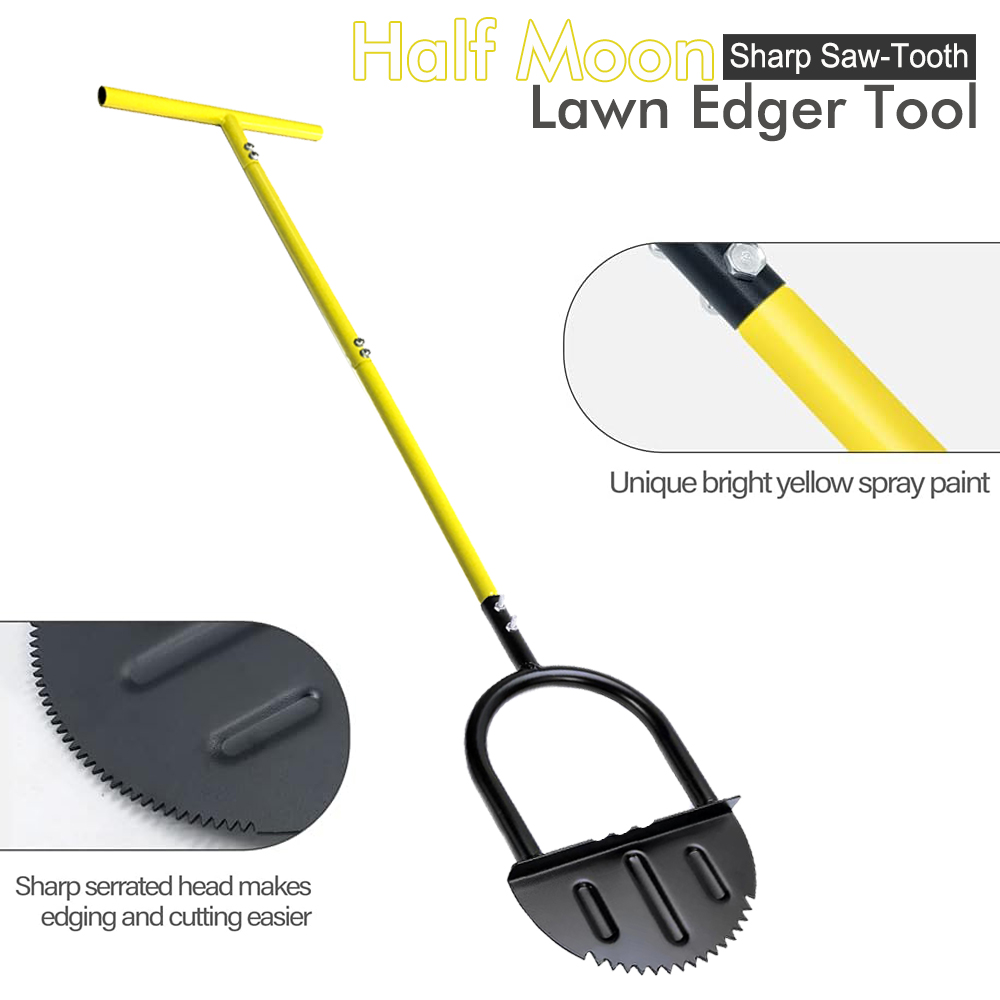 Gardening Tools Edger - Tagliabordi a Mezzaluna con Manico Lungo