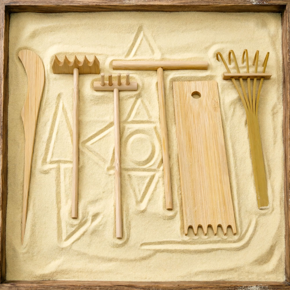 Set di 6 Rastrelli in Bambù pe - Gardening Tools Drawing recensione e prezzo