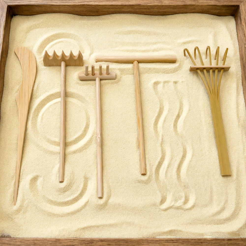 Set di 6 Rastrelli in Bambù pe - Gardening Tools Drawing recensione e prezzo