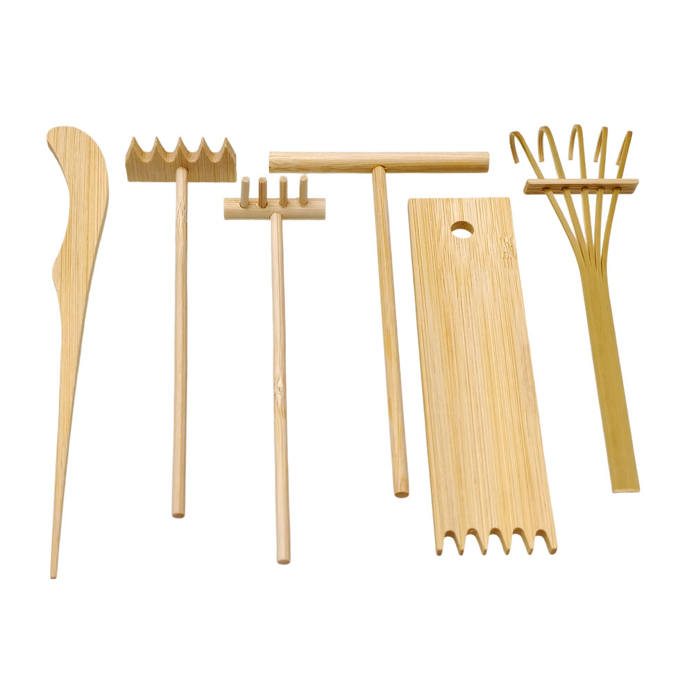 Set di 6 Rastrelli in Bambù pe - Gardening Tools Drawing recensione e prezzo