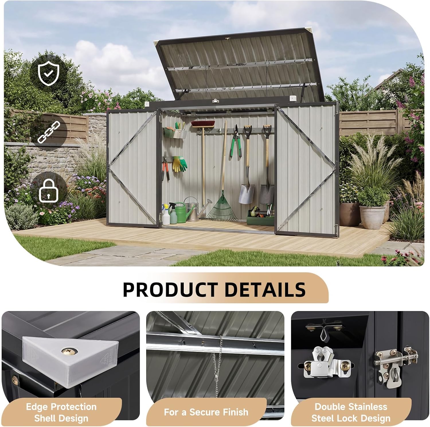 Contenitore per rifiuti da est - Gardening Tools Box recensione e prezzo